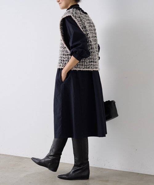 BEARDSLEY（ビアズリー）の「ツイードニットベスト（ベスト・レディース・ブラック・FREE）」の12枚目の写真