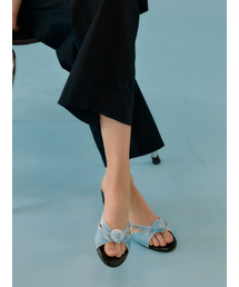 OMNIPOTENT（オムニポテント）の「omn rose velvet mule _Light blue（パンプス・レディース）」