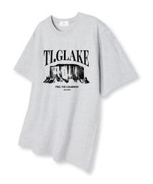 クリフオーバーサイズ半袖Tシャツライトグレー