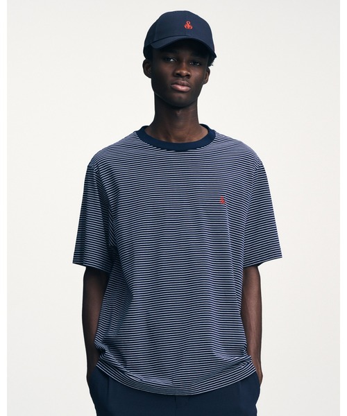 SOPHNET.（ソフネット）の「SCORPION BORDER WIDE TEE（Tシャツ/カットソー・メンズ・ホワイト/ネイビー・4/3/2/1/5）」の5枚目の写真