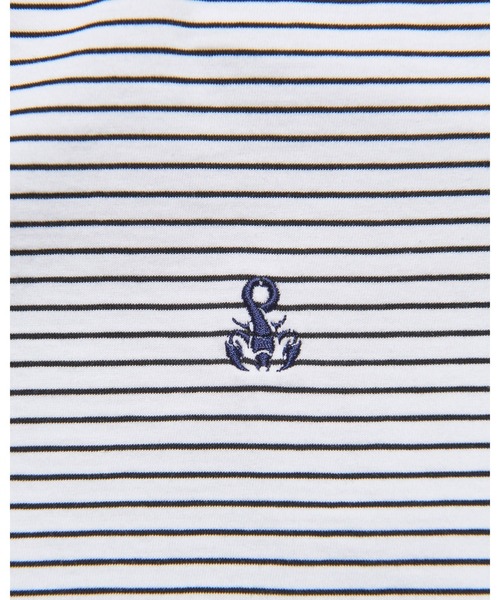 SOPHNET.（ソフネット）の「SCORPION BORDER WIDE TEE（Tシャツ/カットソー・メンズ・ホワイト/ネイビー・4/3/2/1/5）」の8枚目の写真