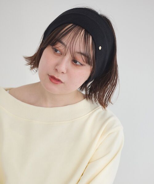earth music&ecology(アースミュージックアンドエコロジー)の「リブニットターバン(ヘアバンド・レディース・ベージュ/グレー/ブラック・FREE)」の2枚目の写真