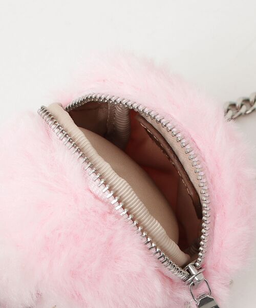 A BATHING APE（アベイシングエイプ）の「BABY MILO SHORT FUR MINI SHOULDER BAG（ショルダーバッグ・レディース・ピンク/ブラウン・FREE）」の10枚目の写真