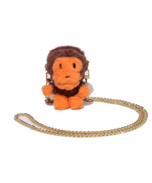 A BATHING APE（アベイシングエイプ）の「BABY MILO SHORT FUR MINI SHOULDER BAG（ショルダーバッグ・レディース・ピンク/ブラウン・FREE）」の2枚目の写真