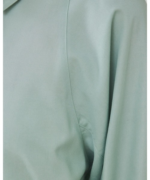 qualite（カリテ）の「【セットアップ対応】テンセルハイツイストシャツ/春服/春カラー/レイヤード/デニム風（シャツ/ブラウス・レディース・セージグリーン/ブルー/アイボリー・フリー）」の11枚目の写真