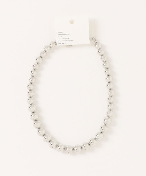 niko and...（ニコアンド）の「メタルボールネックレス（ネックレス・レディース・ブラック/グレー・0）」の6枚目の写真