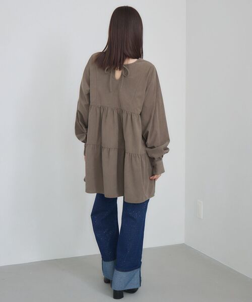 RETRO GIRL（レトロガール）の「ティアードチュニックOP（チュニック・レディース・ナチュラル/ライトグレー・FREE）」の8枚目の写真