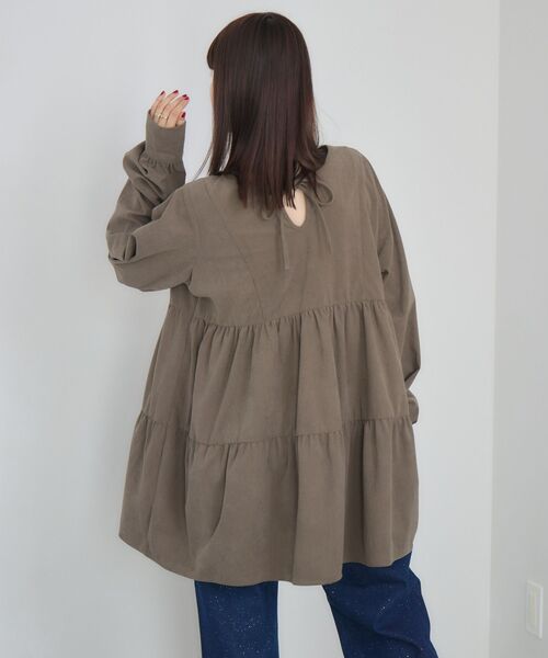 RETRO GIRL（レトロガール）の「ティアードチュニックOP（チュニック・レディース・ナチュラル/ライトグレー・FREE）」の13枚目の写真