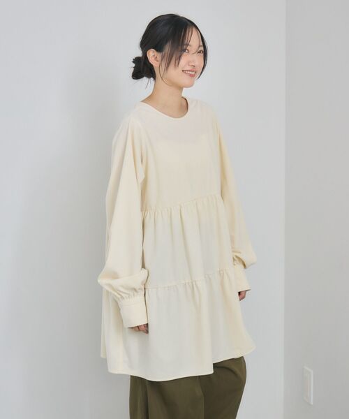 RETRO GIRL（レトロガール）の「ティアードチュニックOP（チュニック・レディース・ナチュラル/ライトグレー・FREE）」の22枚目の写真