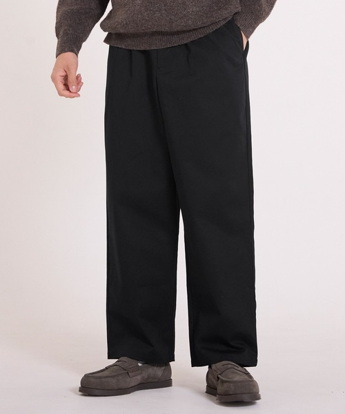 coca（coca）（コカ）の「チノワイドパンツ（チノパンツ・メンズ・ブラック/ベージュ・L/M/XL）」の2枚目の写真