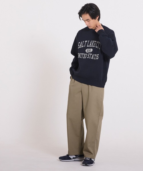 coca（coca）（コカ）の「チノワイドパンツ（チノパンツ・メンズ・ブラック/ベージュ・L/M/XL）」の5枚目の写真