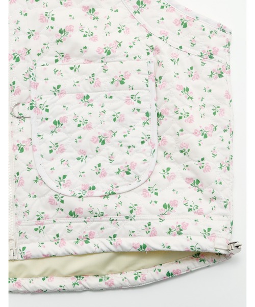 Little sunny bite(リトルサニーバイト)の「【8】【it】【Little Sunny Bite】floral quilting vest(ベスト・レディース・ピンク/ホワイト/ブラック・SMALL/MEDIUM)」の9枚目の写真