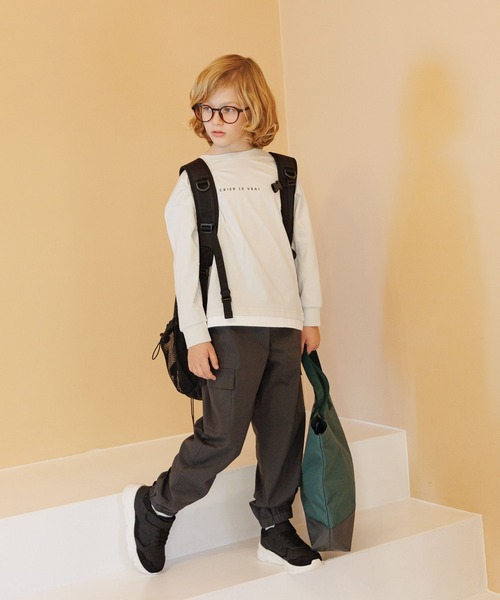 GLOBAL WORK（グローバルワーク）の「スゴラクストレッチカーゴパンツ/611237（カーゴパンツ・キッズ・ブラック系その他/チャコールグレー/ブルー/ブラック/カーキ・130cm/140cm/150cm/160cm）」の7枚目の写真