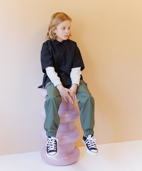 GLOBAL WORK（グローバルワーク）の「スゴラクストレッチカーゴパンツ/611237（カーゴパンツ・キッズ・ブラック系その他/チャコールグレー/ブルー/ブラック/カーキ・130cm/140cm/150cm/160cm）」の15枚目の写真