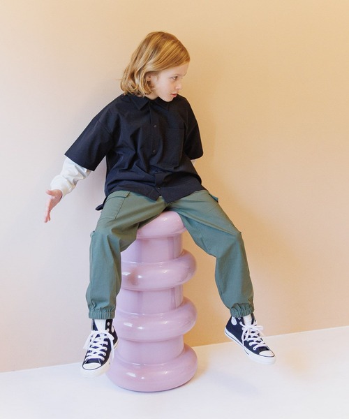 GLOBAL WORK（グローバルワーク）の「スゴラクストレッチカーゴパンツ/611237（カーゴパンツ・キッズ・ブラック系その他/チャコールグレー/ブルー/ブラック/カーキ・130cm/140cm/150cm/160cm）」の16枚目の写真