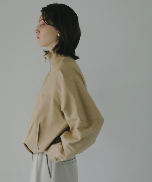 MANOF（マノフ）の「BALLOON ZIP BLOUSON（その他アウター・レディース・ベージュ/ブラック/ピンク・M/S）」の3枚目の写真