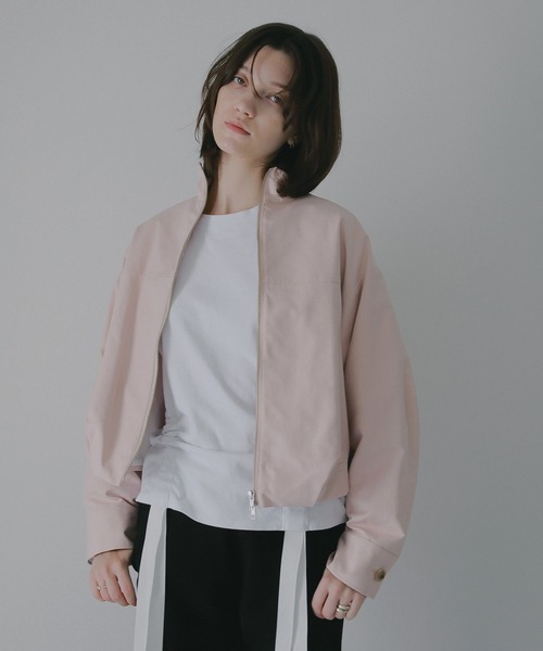 MANOF（マノフ）の「BALLOON ZIP BLOUSON（その他アウター・レディース・ベージュ/ブラック/ピンク・M/S）」の7枚目の写真