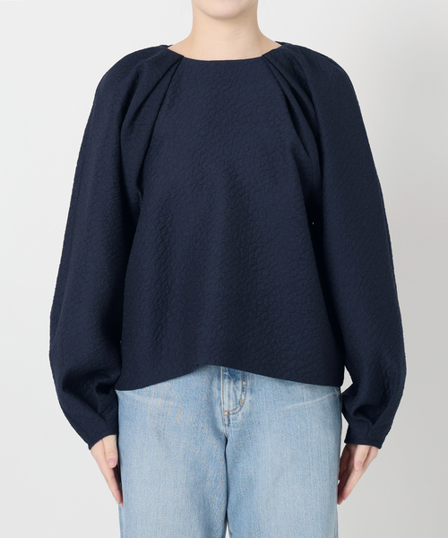 IENA（イエナ）の「&NAVY オーガンジージャガードタックブラウス（シャツ/ブラウス・レディース・ネイビー/アイボリー/ブラック系その他・FREE）」の17枚目の写真