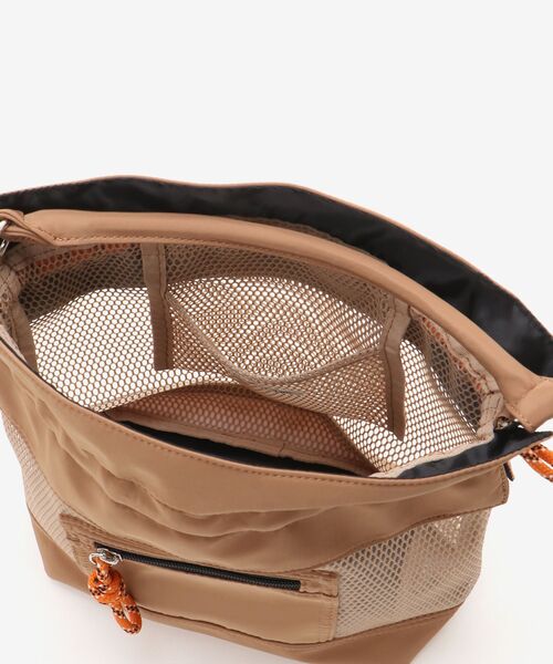 le.coeur blanc（ルクールブラン）の「メッシュフリルデザイン巾着バッグ（ショルダーバッグ・レディース・ベージュ/ブラック・FREE）」の19枚目の写真