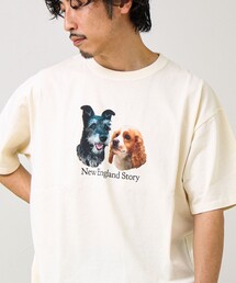 GLOSTER | 【あの名作をオマージュ】犬猫実写風プリントTシャツ(Tシャツ/カットソー)