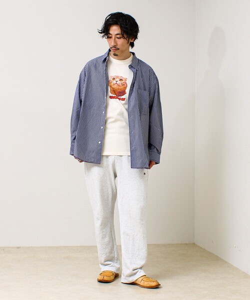 GLOSTER（グロスター）の「【あの名作をオマージュ】犬猫実写風プリントTシャツ（Tシャツ/カットソー・メンズ・ホワイト系その他4/ホワイト系その他2/ホワイト系その他3/ホワイト系その他・L/M/S）」の5枚目の写真