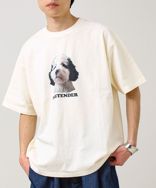 GLOSTER（グロスター）の「【あの名作をオマージュ】犬猫実写風プリントTシャツ（Tシャツ/カットソー・メンズ・ホワイト系その他4/ホワイト系その他2/ホワイト系その他3/ホワイト系その他・L/M/S）」の11枚目の写真