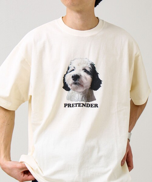 GLOSTER（グロスター）の「【あの名作をオマージュ】犬猫実写風プリントTシャツ（Tシャツ/カットソー・メンズ・ホワイト系その他4/ホワイト系その他2/ホワイト系その他3/ホワイト系その他・L/M/S）」の12枚目の写真