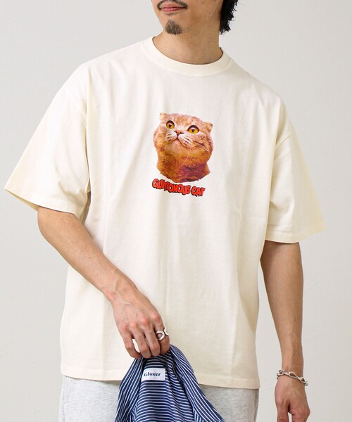 GLOSTER(グロスター)の「【あの名作をオマージュ】犬猫実写風プリントTシャツ(Tシャツ/カットソー・メンズ・ホワイト系その他4/ホワイト系その他2/ホワイト系その他3/ホワイト系その他・L/M/S)」の7枚目の写真