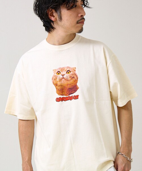 GLOSTER(グロスター)の「【あの名作をオマージュ】犬猫実写風プリントTシャツ(Tシャツ/カットソー・メンズ・ホワイト系その他4/ホワイト系その他2/ホワイト系その他3/ホワイト系その他・L/M/S)」の6枚目の写真