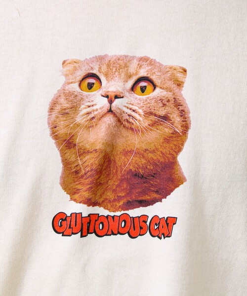 GLOSTER(グロスター)の「【あの名作をオマージュ】犬猫実写風プリントTシャツ(Tシャツ/カットソー・メンズ・ホワイト系その他4/ホワイト系その他2/ホワイト系その他3/ホワイト系その他・L/M/S)」の5枚目の写真