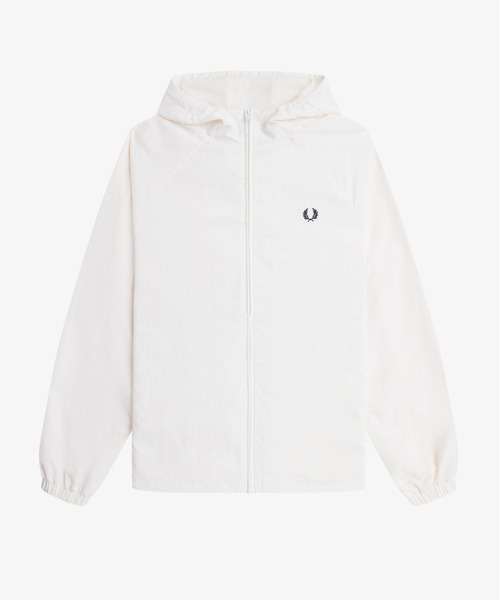 FRED PERRY（フレッドペリー）の「Hooded Shell Jacket／フードシェルジャケット（ブルゾン・メンズ・ホワイト/グレー・S/M/L）」の7枚目の写真