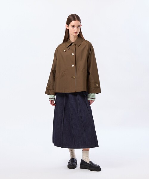 MACKINTOSH PHILOSOPHY（ﾏｯｷﾝﾄｯｼｭ ﾌｨﾛｿﾌｨｰ）の「【LEE4月号/蛯原友里さん着用】コットンデニムプリーツスカート（デニムスカート・レディース・ダークネイビー・36/38/40）」の8枚目の写真