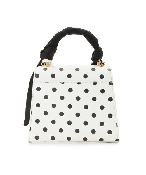 LILY BROWN（リリーブラウン）の「レーススカーフ付きハンドバッグ（ハンドバッグ・レディース・ライトブルー/ブラック/ドット・F）」の8枚目の写真