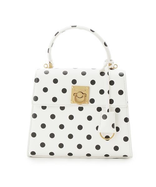 LILY BROWN（リリーブラウン）の「レーススカーフ付きハンドバッグ（ハンドバッグ・レディース・ライトブルー/ブラック/ドット・F）」の15枚目の写真