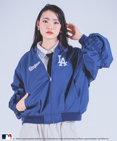 repipi armario（レピピ アルマリオ）の「【MLB】ZIPアップブルゾン（ブルゾン・キッズ・ブラック/ネイビー/グレー・LARGE/MEDIUM）」の3枚目の写真