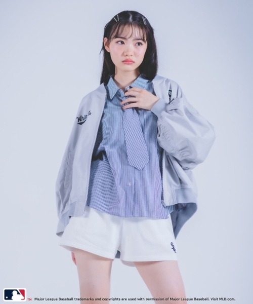 repipi armario（レピピ アルマリオ）の「【MLB】ZIPアップブルゾン（ブルゾン・キッズ・ブラック/ネイビー/グレー・LARGE/MEDIUM）」の7枚目の写真