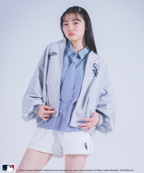 repipi armario（レピピ アルマリオ）の「【MLB】ZIPアップブルゾン（ブルゾン・キッズ・ブラック/ネイビー/グレー・LARGE/MEDIUM）」の8枚目の写真