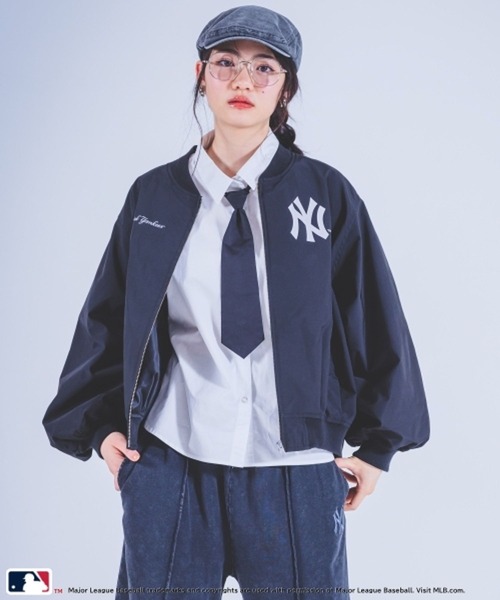repipi armario（レピピ アルマリオ）の「【MLB】ZIPアップブルゾン（ブルゾン・キッズ・ブラック/ネイビー/グレー・LARGE/MEDIUM）」の6枚目の写真