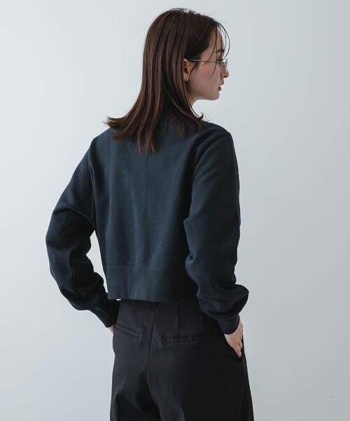 SENSE OF PLACE by URBAN RESEARCH（センスオブプレイスバイアーバンリサーチ）の「『別注』CHAMPION×SENSE OF PLACE　スウェットカーディガン（カーディガン/ボレロ・レディース・オートミール/ライトブラウン/ネイビー・ONE）」の5枚目の写真