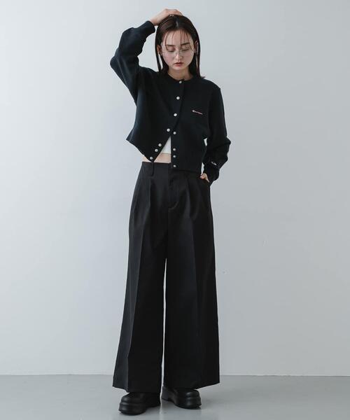 SENSE OF PLACE by URBAN RESEARCH（センスオブプレイスバイアーバンリサーチ）の「『別注』CHAMPION×SENSE OF PLACE　スウェットカーディガン（カーディガン/ボレロ・レディース・オートミール/ライトブラウン/ネイビー・ONE）」の6枚目の写真