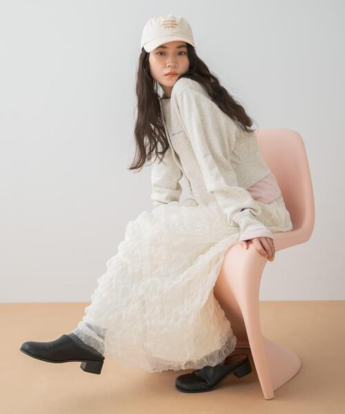 SENSE OF PLACE by URBAN RESEARCH（センスオブプレイスバイアーバンリサーチ）の「『別注』CHAMPION×SENSE OF PLACE　スウェットカーディガン（カーディガン/ボレロ・レディース・オートミール/ライトブラウン/ネイビー・ONE）」の11枚目の写真