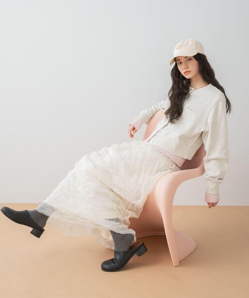 SENSE OF PLACE by URBAN RESEARCH（センスオブプレイスバイアーバンリサーチ）の「『別注』CHAMPION×SENSE OF PLACE　スウェットカーディガン（カーディガン/ボレロ・レディース・オートミール/ライトブラウン/ネイビー・ONE）」の13枚目の写真