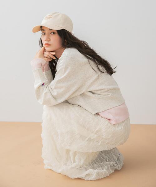 SENSE OF PLACE by URBAN RESEARCH（センスオブプレイスバイアーバンリサーチ）の「『別注』CHAMPION×SENSE OF PLACE　スウェットカーディガン（カーディガン/ボレロ・レディース・オートミール/ライトブラウン/ネイビー・ONE）」の14枚目の写真