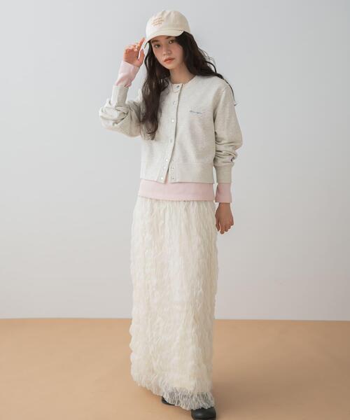 SENSE OF PLACE by URBAN RESEARCH（センスオブプレイスバイアーバンリサーチ）の「『別注』CHAMPION×SENSE OF PLACE　スウェットカーディガン（カーディガン/ボレロ・レディース・オートミール/ライトブラウン/ネイビー・ONE）」の15枚目の写真