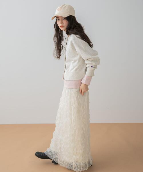 SENSE OF PLACE by URBAN RESEARCH（センスオブプレイスバイアーバンリサーチ）の「『別注』CHAMPION×SENSE OF PLACE　スウェットカーディガン（カーディガン/ボレロ・レディース・オートミール/ライトブラウン/ネイビー・ONE）」の16枚目の写真