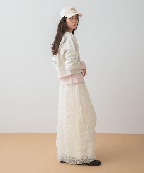 SENSE OF PLACE by URBAN RESEARCH（センスオブプレイスバイアーバンリサーチ）の「『別注』CHAMPION×SENSE OF PLACE　スウェットカーディガン（カーディガン/ボレロ・レディース・オートミール/ライトブラウン/ネイビー・ONE）」の17枚目の写真