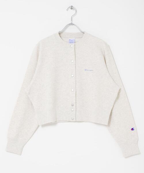 SENSE OF PLACE by URBAN RESEARCH（センスオブプレイスバイアーバンリサーチ）の「『別注』CHAMPION×SENSE OF PLACE　スウェットカーディガン（カーディガン/ボレロ・レディース・オートミール/ライトブラウン/ネイビー・ONE）」の18枚目の写真