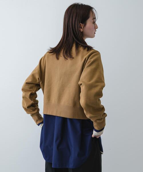 SENSE OF PLACE by URBAN RESEARCH（センスオブプレイスバイアーバンリサーチ）の「『別注』CHAMPION×SENSE OF PLACE　スウェットカーディガン（カーディガン/ボレロ・レディース・オートミール/ライトブラウン/ネイビー・ONE）」の21枚目の写真