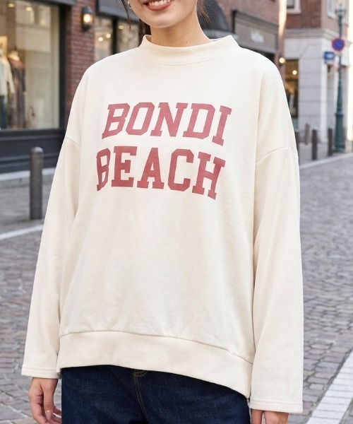 RUSTY(ラスティ)の「【RUSTY:ラスティー】レディース モックネック スウェット トレーナー(Tシャツ/カットソー・レディース・チャコールグレー/アイボリー・MEDIUM/LARGE/X-LARGE)」の1枚目の写真