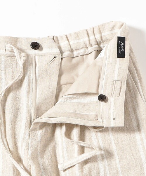 BRILLA per il gusto（ブリッラペルイルグースト）の「リネンコットン ストライプ イージーパンツ（その他パンツ・メンズ・ベージュ・52/50/48/46/44）」の4枚目の写真